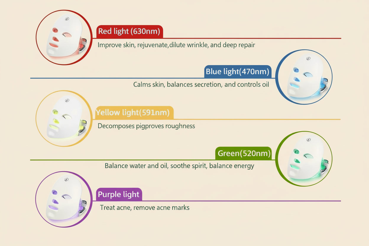 Masque LED de soin professionnel skincare
